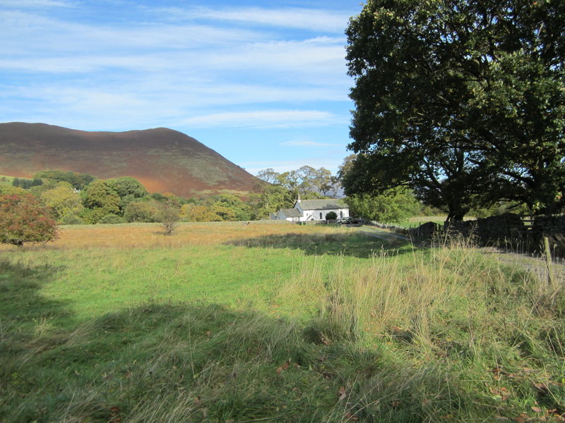 Looking towards the old church in Newlands Valley