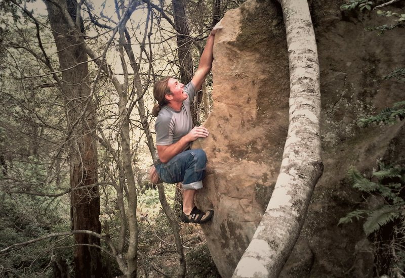 Unknown Arete at Johnny Cash Boulders. V2?