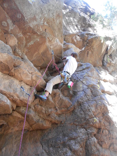 My first full lead climb, a bit of a scary start, but nothing too much.