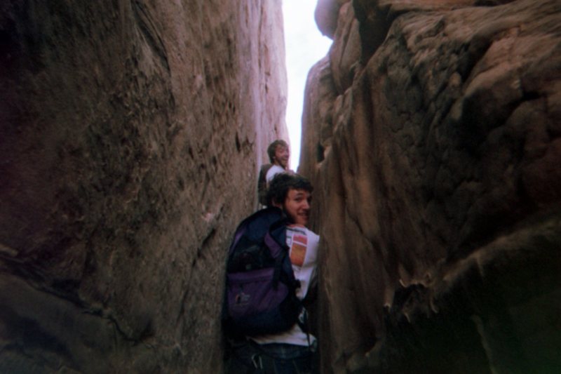Jonah Wilkey and Steven Corr walkin' through the time tunnel.