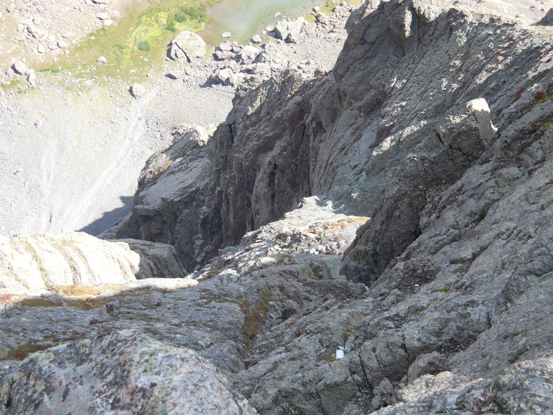 Looking down from atop the 4th class pitch.