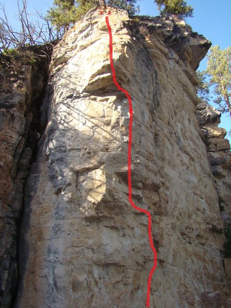 Reaching The Melting Point, 5.12b<br>
Classic, cold weather climbing at Ice Box, Spearfish Canyon, South Dakota.