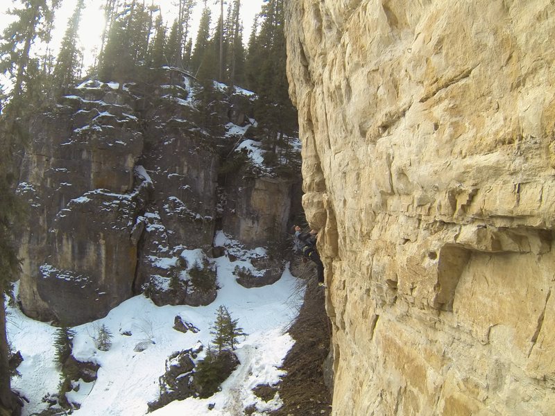 Sick, sequential, powerful and pumpy! This route is one of the best winter time climbs in Spearfish Canyon. It's close to the road and requires barely any hiking. Located on a fine hunk of rock, this route has challenging moves which makes it a great pumpy alternative to the couch on a cold, winter's day.