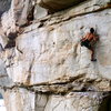 On Reckless Abandon (5.12a), New River Gorge, WV<br>
<br>
Photo credit: Jessica Wan