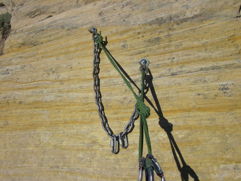 All the belay stations were as bomber as the one pictured!!