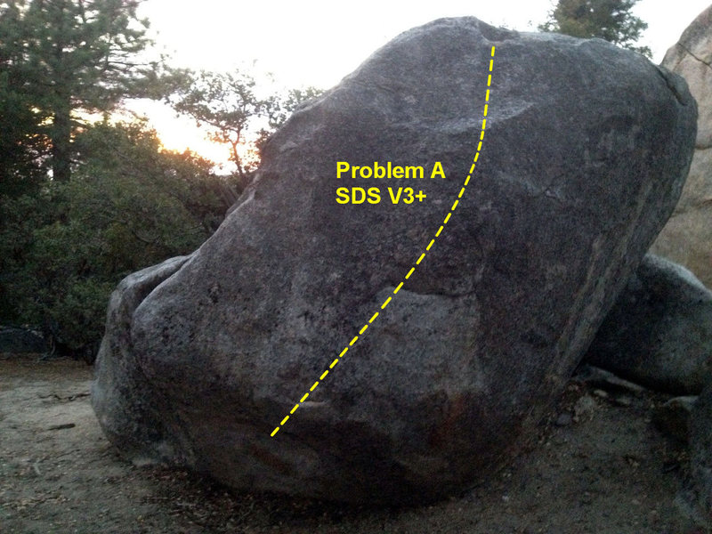 Problem A. The line goes through the first two rails.