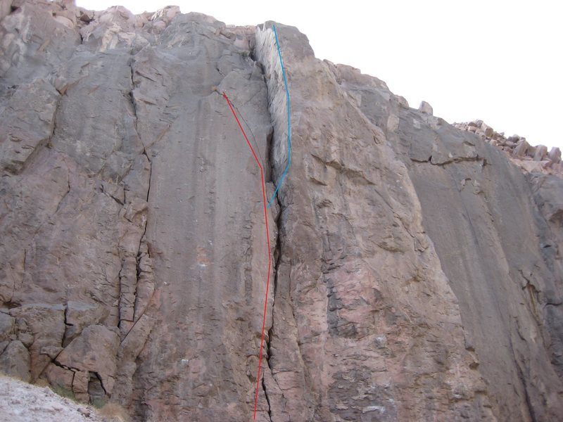 Topo showing Sea Monkey (Red) and Steelhead (Blue)