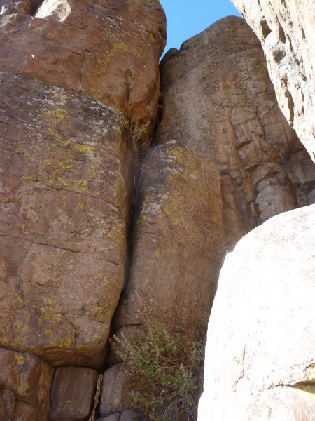 A closer view of the climb.
