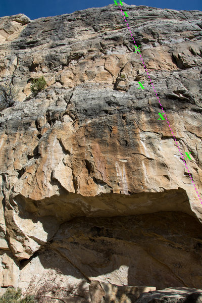 Most of the route. Missing the start in this shot. Fluffhead is to the left