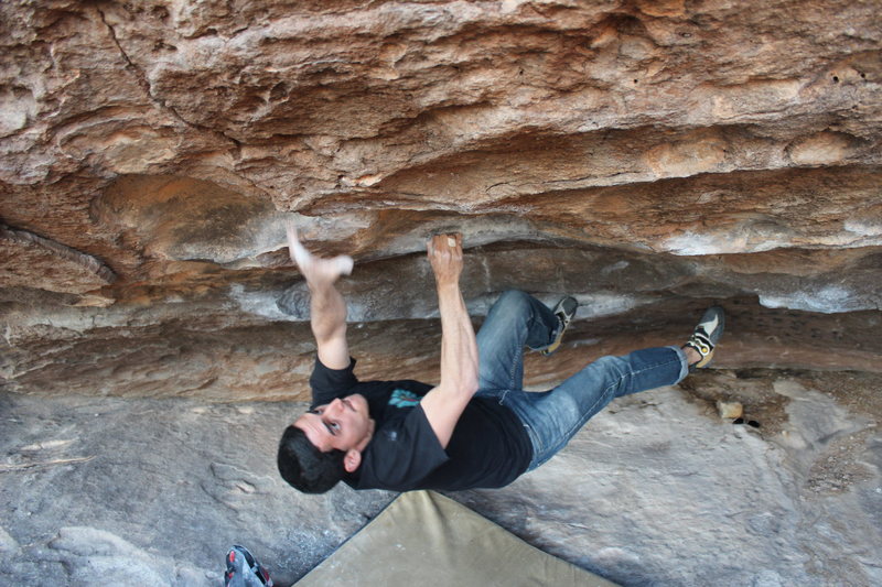 Me flashing the classic Daily Dick Dose. Amazing problem with great crimps out of a roof.<br>
www.olmecapparel.com<br>
@cvalenca31<br>
@olmecapparel