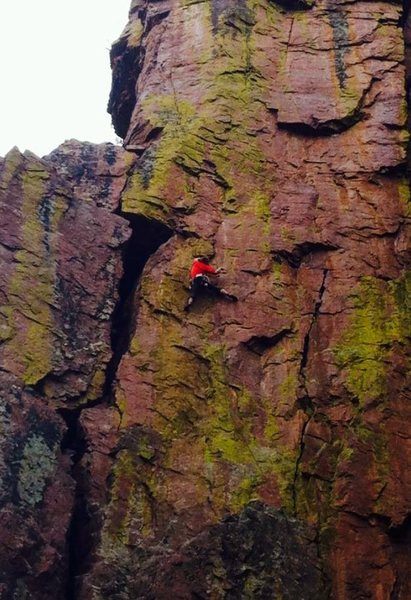 In the shouldery 1st crux of the second pitch.