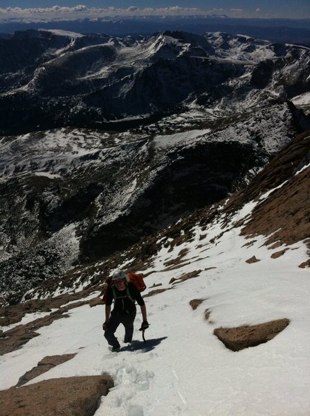 Eddie coming up the homestretch after a marathon morning on Long's.