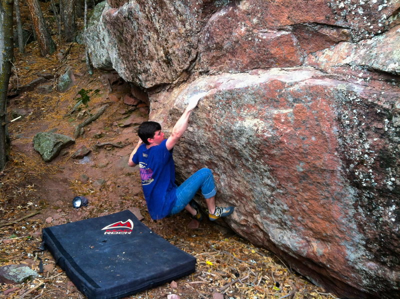 Sean Topp cruising the traverse section.