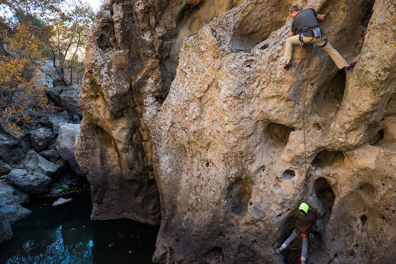 Karl Zilles climbs Power Grid