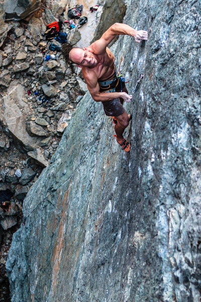 Ian Texeira looking strong on Macho Man .12d. Emeralds, CA pic: josh horniak
