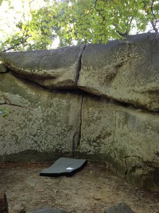 In the afternoon, the sun will peek out from over the other side of this boulder, adding a spiritual element to the topout.