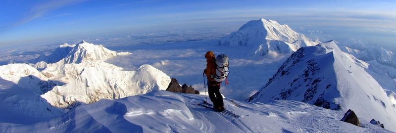 West Buttress made for a memorable ski trip - <br>
photo Caleb Wray - 2010