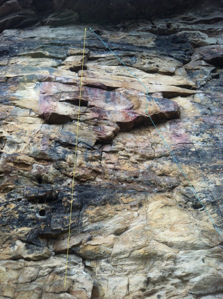 Blue line (approx. bolt line)<br>
Yellow line (approx. bolt line - Huecool Jr.)
