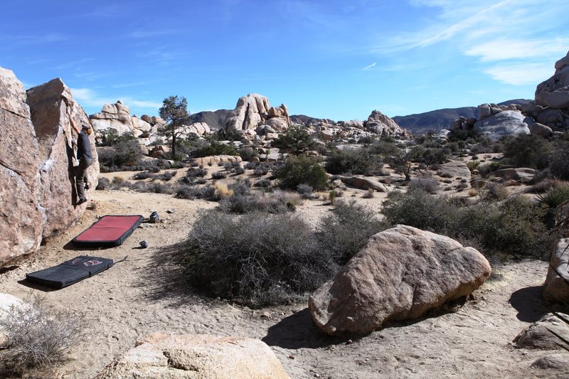 Tucked away on the edge of the area, Scisserlock is a problem worth seeking out.