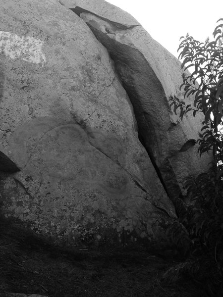 East face of East Crack Boulder.