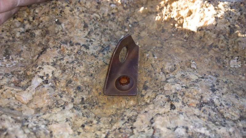 The summit, newer bolts are available but hard core climbers still use these bad boys :)