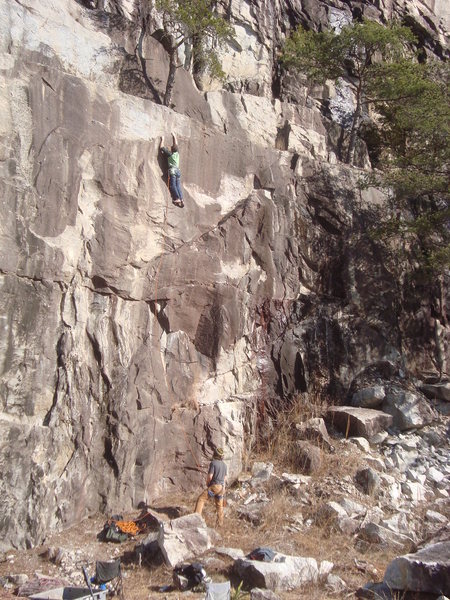 Entering the crux.