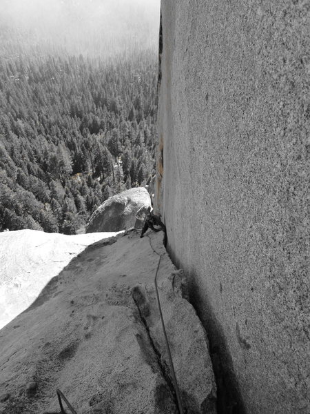 Richard Shore on the beautiful P4 dihedral. Photo: Erik Harz