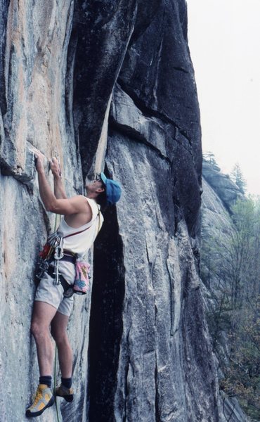 Jeep Gaskin working on Danger Dog 4-88.This was post large flake crashing down while Monty was standing on it!
