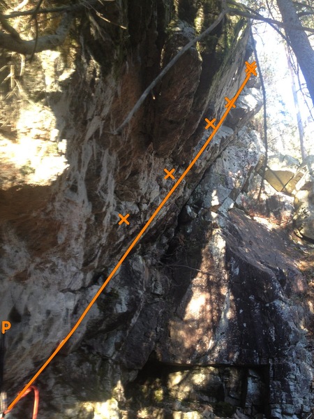 side view of the route
