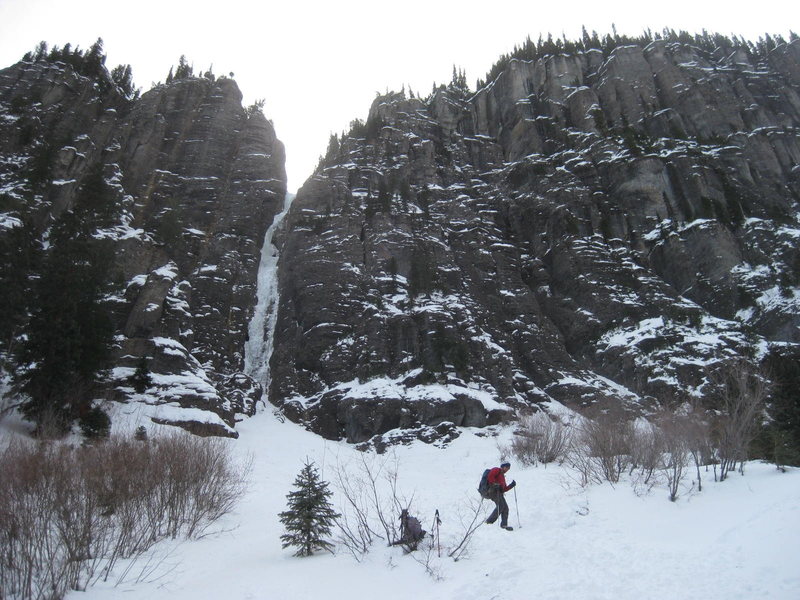 Alan after the Ribbon. Ouray, Colorado Sat January 25th 2014. Photo by Mike Walley