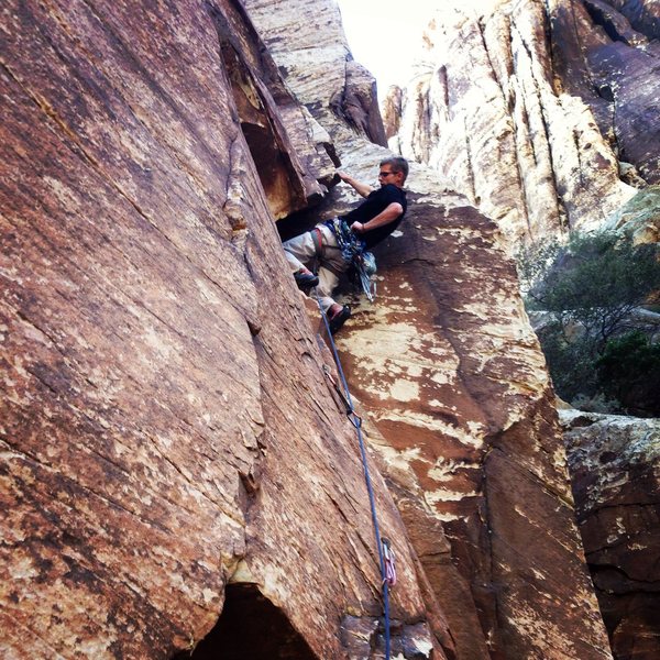 Austin after the crux on P2