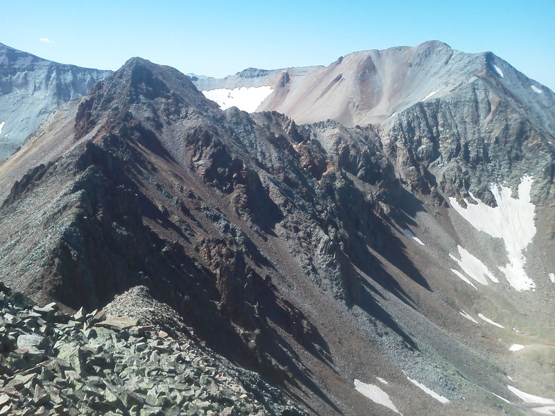Looking back on Peak 13,410 (S3) and T.O. from S5.