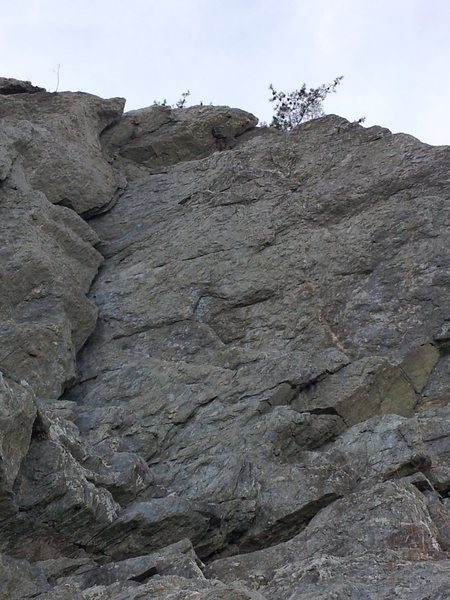 Sickle face, spaced out small holds on face