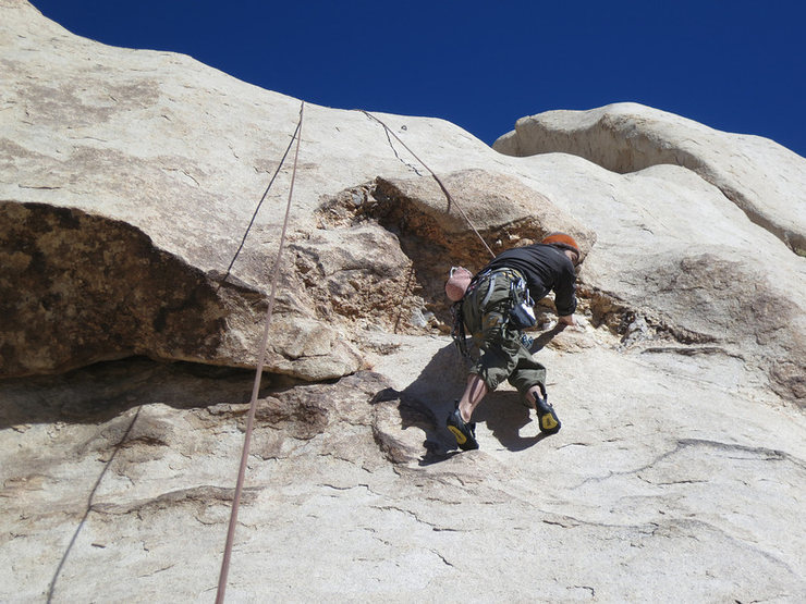 Kazu on Fool's Cold. Go right around the quartz cave up to first bolt.
