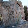Granitic Boulder - North Face Topo