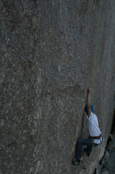 in the middle of the crux.