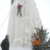 climbin ice!