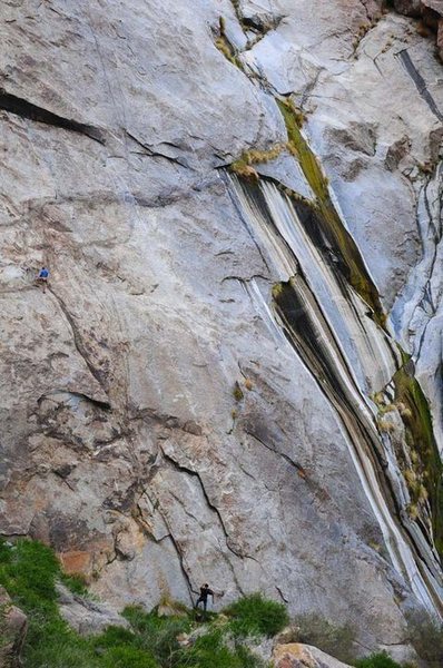 Bill Leventhal & Mike Fogarty on La Vena Negra (5.10+), Photo Scott Loomis