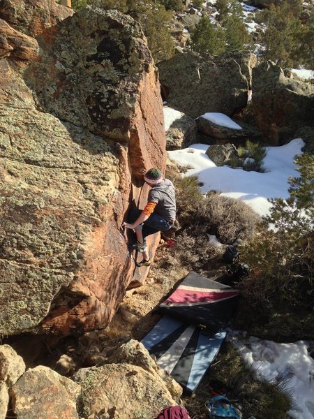 Moving into the undercling. After that it's cake.