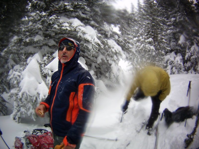 Back-country Skiing with Mike Colacino, Bill Duncan and John Durr. Feb 2014<br>