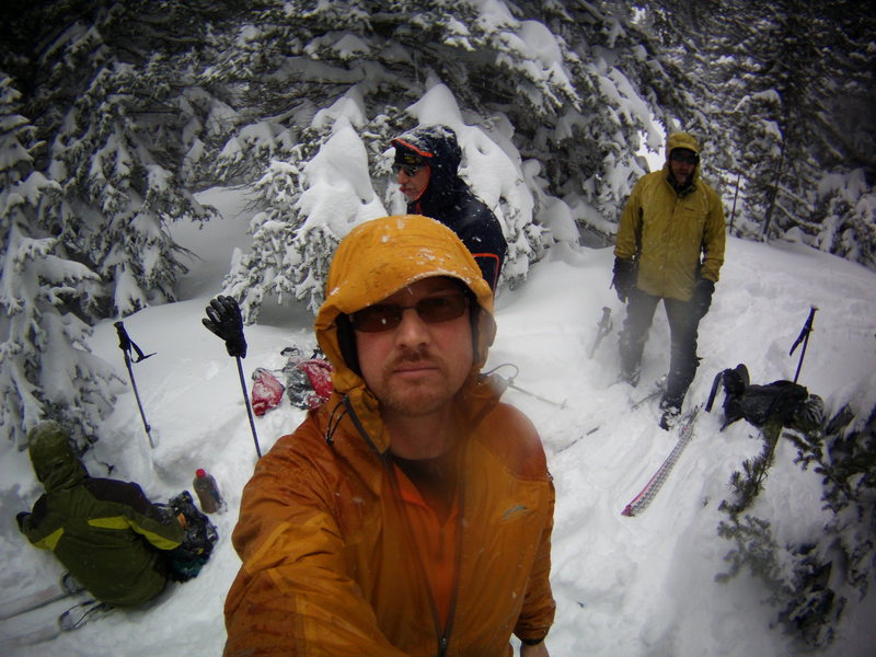 Back-country Skiing with Mike Colacino, Bill Duncan and John Durr. Feb 2014<br>
