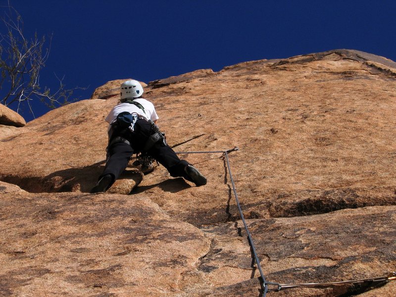 Gettin' ready for the face climbing...<br>
<br>
Patty Black on point.