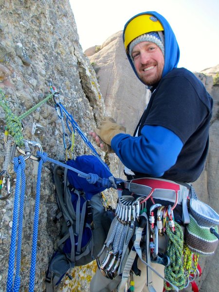 Enjoying a cool winter day atop pitch 4.