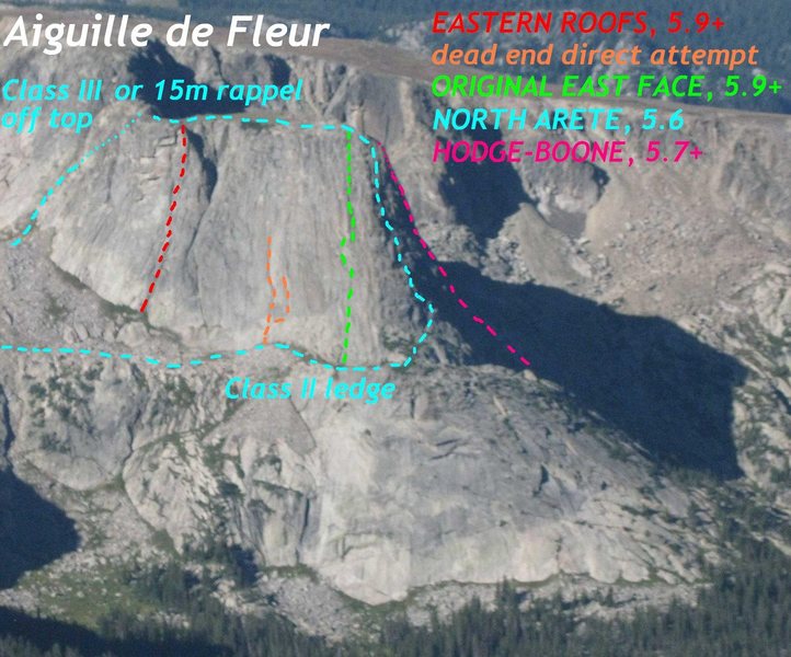 Aiguille de Fleur from Mt. Alice.<br>
<br>
Photo by Mountain Project contributor<br>
Bill Duncan.