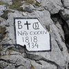 Reproduction of a border marker from the 1818 survey. "B" stands for "Bayern" (Bavaria), stands for "Österreich" (Austria). The Berchtesgaden area was part of Austria until the early 19th century, when it was ceded to Bavaria.