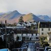View of the hills from the town of Keswick . English Lake District Good fish and chips on facing cafe.