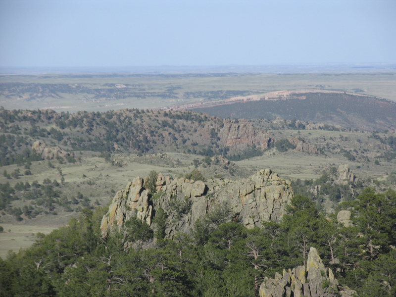 The north most reach of the Sherman Granite[middle zone] as seen looking SE from near the Pontiac.