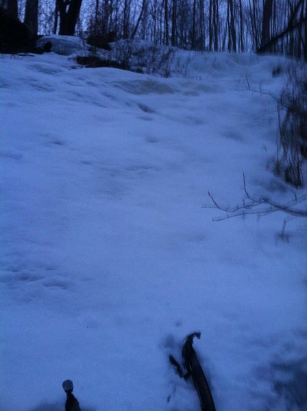Contemplating the twilight send.