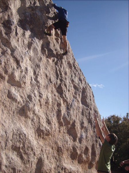high on the right arete