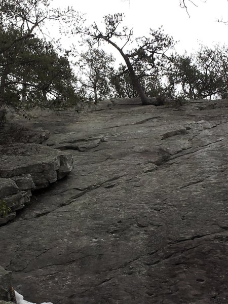 My first slab route. Okay holds